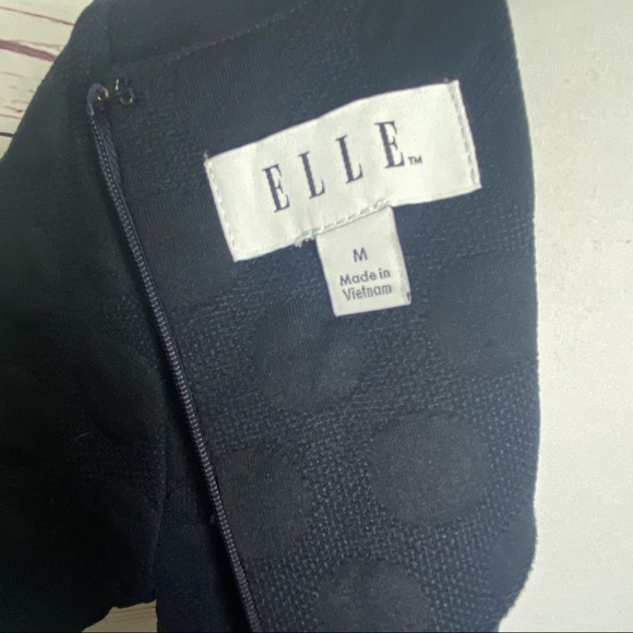 Elle Black & Green Short Sleeve Pleated Dress Size Medium - Picture 7 of 10